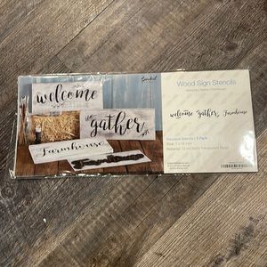 NWT wood  sign stencils